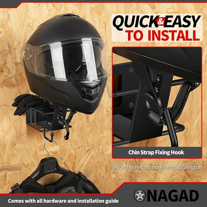 Wall Mount Motorcycle Helmet Rack - Image 2