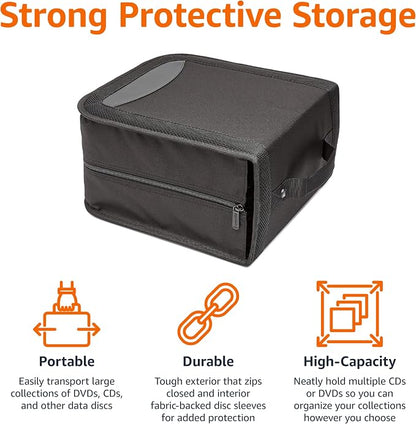 Amazon Basics Polyester CD/DVD Portable Storage Binder, 400-capacity - Image 4