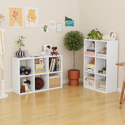6 Cube Storage Organizer, Metal Cubby Storage Shelf, Small Box Bookshelf - Image 6