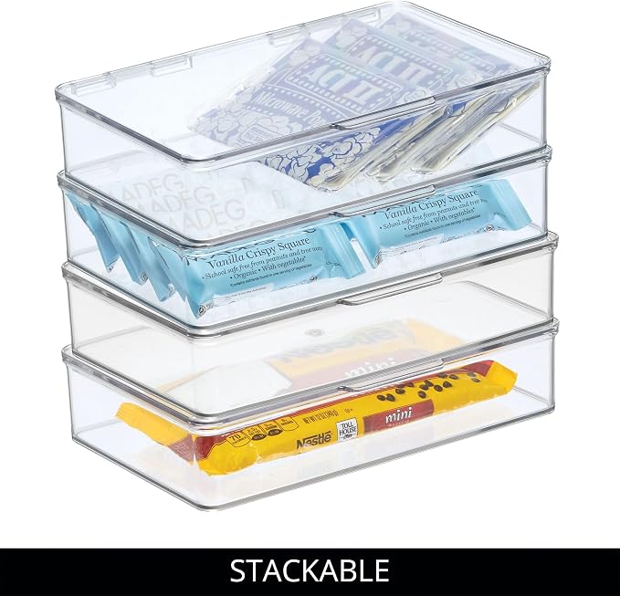 iDesign Plastic Stackable Hinged-Lid Storage Box - Image 4