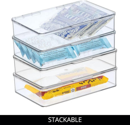 iDesign Plastic Stackable Hinged-Lid Storage Box - Image 4
