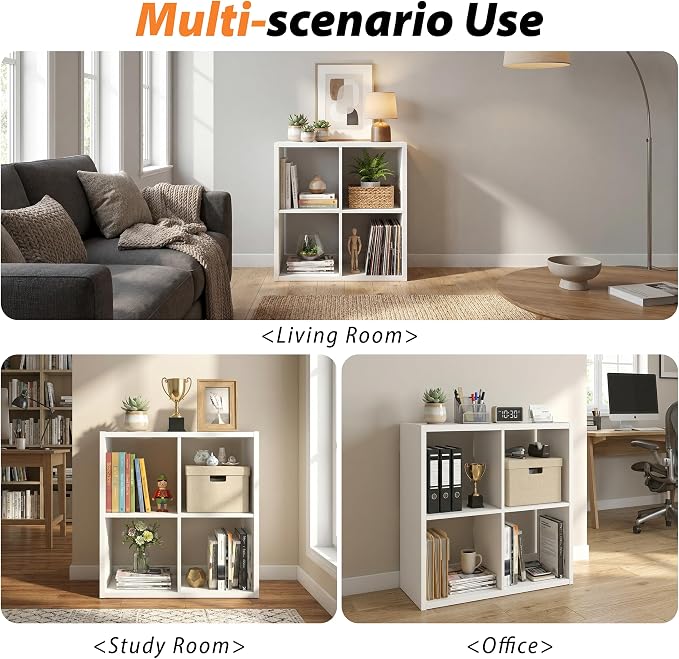 WannabeMyself【2026 Wooden Thick Frame】 4 Cube Storage Organizer - Image 5