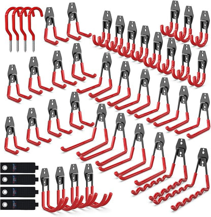 3-H Garage Wall Hooks 45 Pack, Garage Hooks Heavy Duty by 3-H
