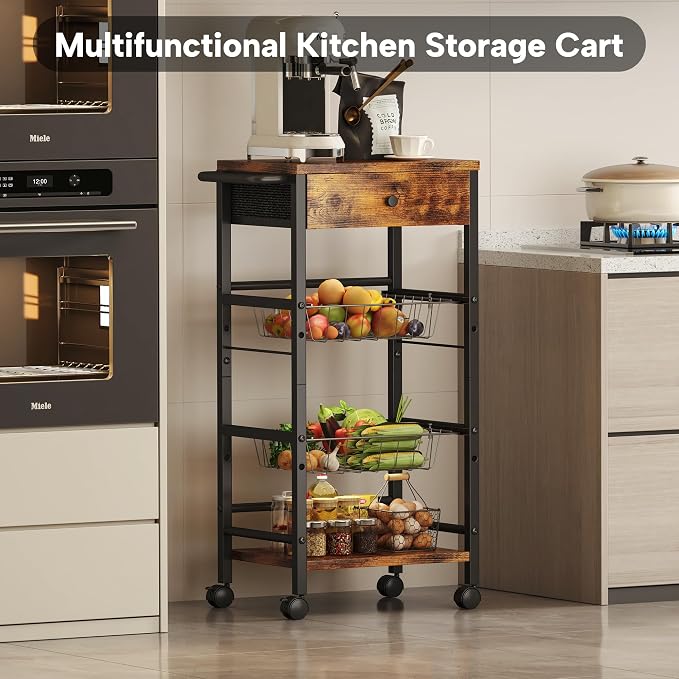 Kitchen Organizer and Storage Cart - Image 2