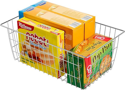 Slideep Wire Baskets Farmhouse Freezer Organizer Storage Bin Basket - Image 5