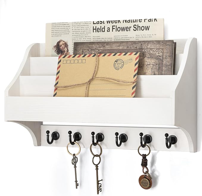 Rebee Vision Pine Wood Key Holder Wall Mount by REBEEVISION