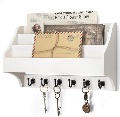 Rebee Vision Pine Wood Key Holder Wall Mount by REBEEVISION