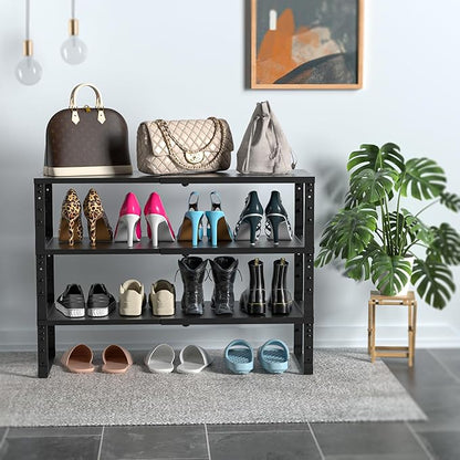 Adjustable Metal Shelving Unit, Stackable & Expendable Storage Rack - Image 6
