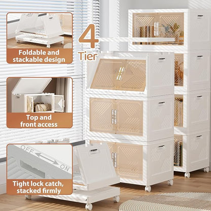 Storage Bins with Lid 120QT, Stackable Storage Containers with Wheels and - Image 6