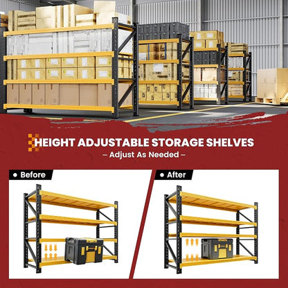 Storage Shelves, Garage Shelving Heavy Duty, Standing Shelf Units, 4 Tier Metal - Image 4