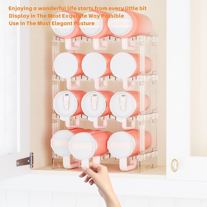 Yieach Stackable Water Bottle Organizer - Image 2