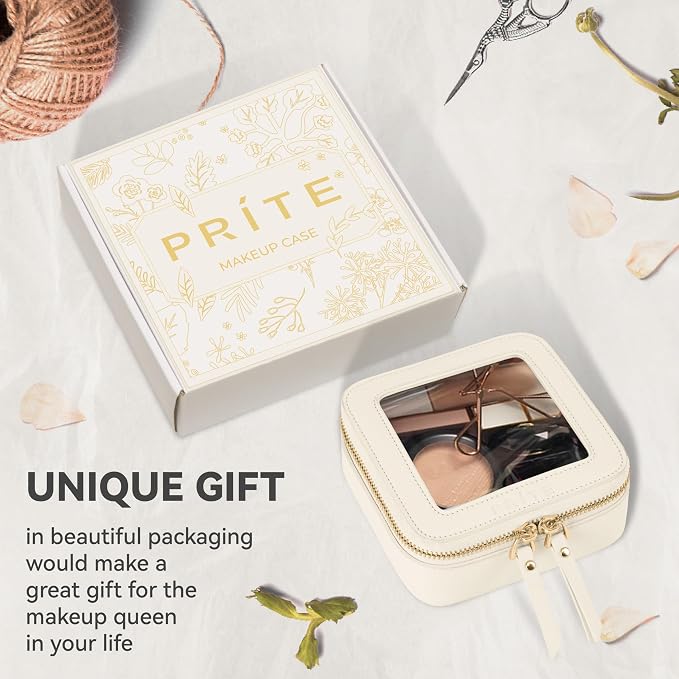 Prite Small Makeup Bag for Women Portable Clear Makeup Bag Cute Mini Waterproof - Image 7