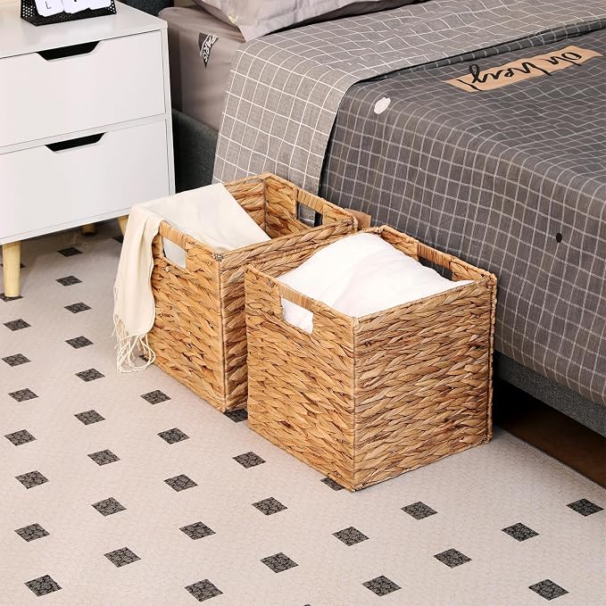 11x11in Collapsible Wicker Storage Basket - Image 6