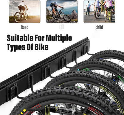 Sinoer Bike Storage Rack 6 Bike Wall Storage Rack and 3 Helmets, Heavy Duty - Image 3