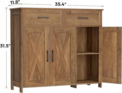 Homhedy Sideboard Buffet Cabinet, Coffee Bar Storage Cabinet - Image 2