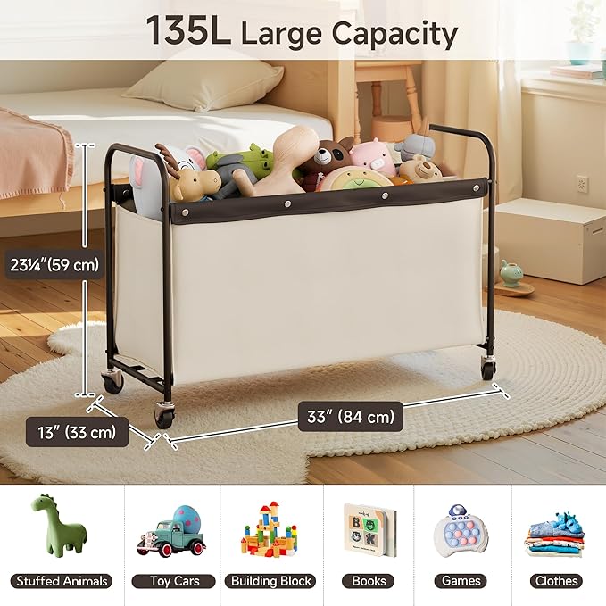 StorageWorks Toy Box with Wheels - Image 2