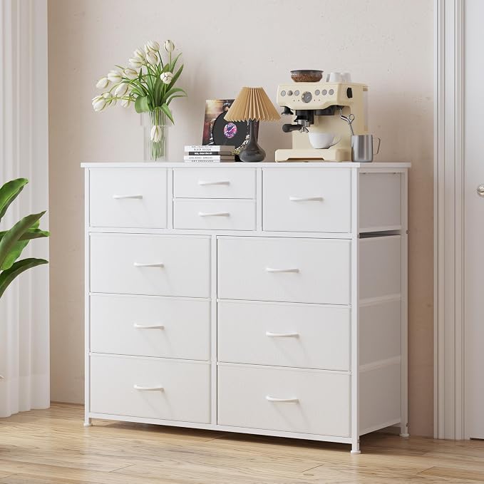 LUMTOK 10 Drawers Dresser with Fabric Bin - Image 2