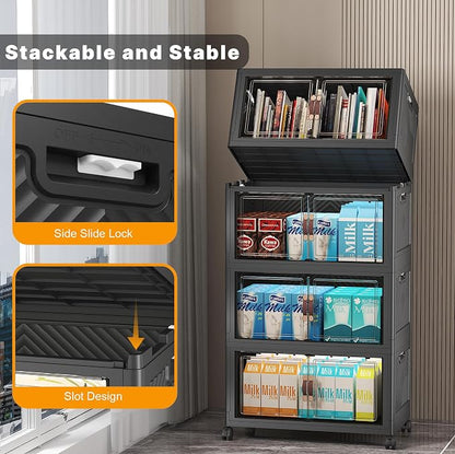 UAMFURI Stackable Storage Bins, 440QT Collapsible Drawers - Image 3
