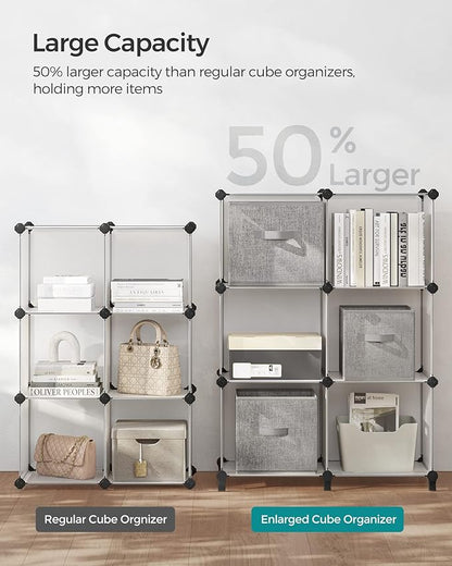 SONGMICS 6 Cube Storage Organizer, Modular Bookshelf, DIY Closet Organizers and - Image 3