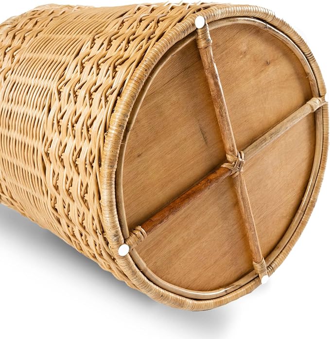 The Basket Lady Round Wicker Laundry Hamper, Extra Large, 23 in Dia x 28 in H - Image 4