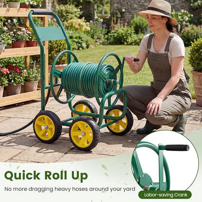Goplus Garden Hose Reel Cart, 330ft 5/8" or 400ft 1/2" Large Capacity, - Image 5