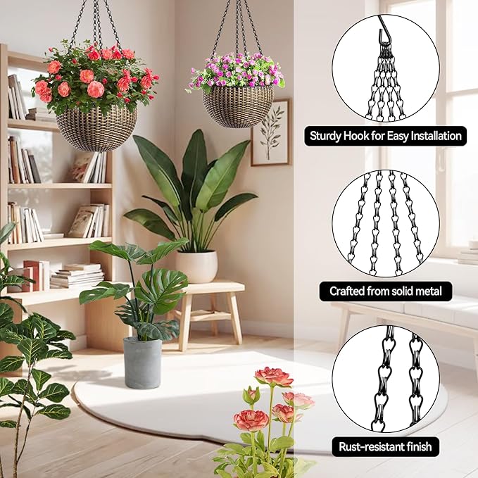 4 Pack, 16 Inch Hanging Basket Chain - Image 3