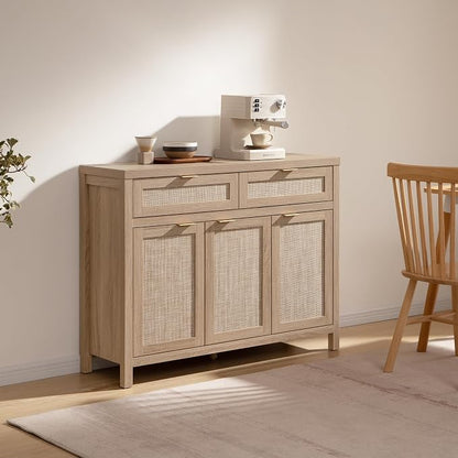 SICOTAS Rattan Sideboard Buffet Cabinet - Image 9