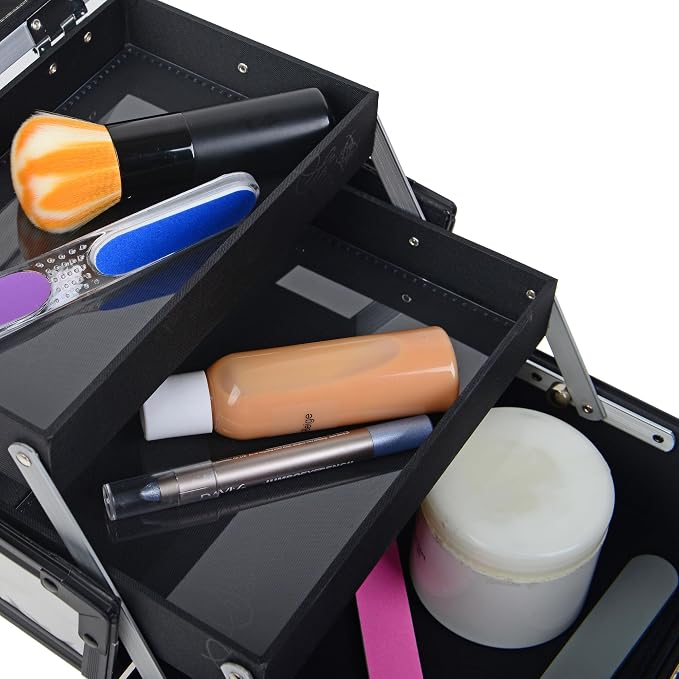 SHANY Chic Makeup Train Case Cosmetic Box Portable Makeup Case Cosmetics Beauty - Image 10