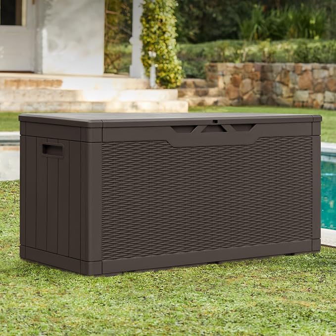 Greesum 100 Gallon Resin Patio Storage Box - Image 4