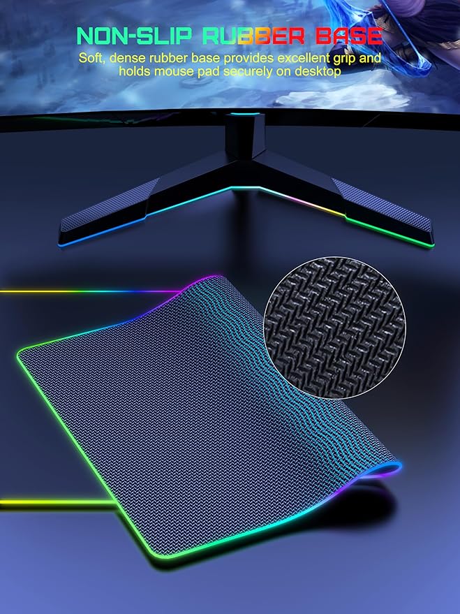 TopMade Wireless Charging Mouse Pad, RGB Gaming Mousepad, 35.4" x 15.8" Extra - Image 6