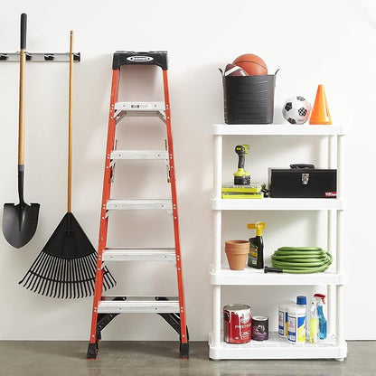 Gracious Living 4 Shelf Adjustable Height Medium Duty Storage Unit 14 x 32 x - Image 5