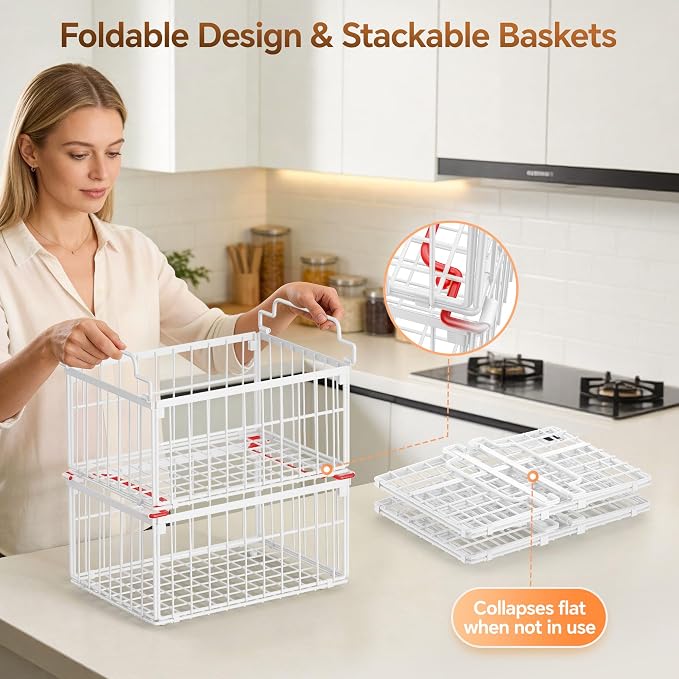 Freezer Organizer Bins, Enlarged Stackable Deep Chest Freezer Organizer Bins - Image 6