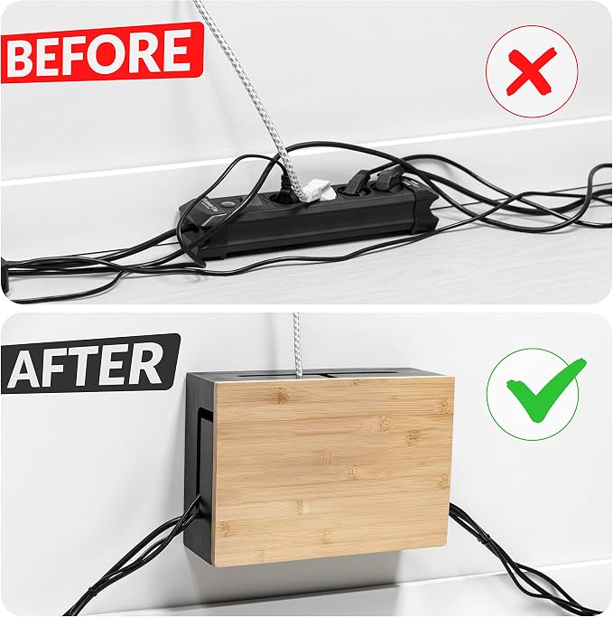 Bamboo Cable Management Box - Image 3