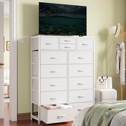 EnHomee 52.2" H White Dresser for Bedroom, Vertical Storage Tower, Anti-Tip | - Image 9