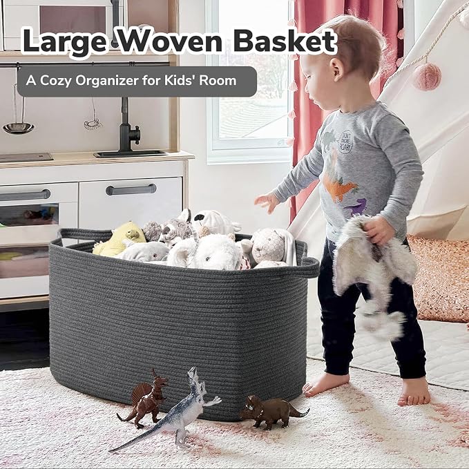 Goodpick Storage Basket, Rectangle Dirty Clothes Baskets - Image 2
