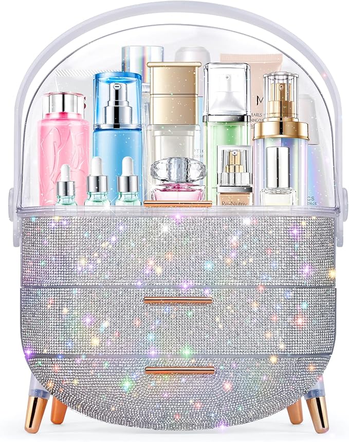 Teen Girls Gift Makeup Organizer, Skincare & Jewelry Storage, Cosmetics Display - Image 2