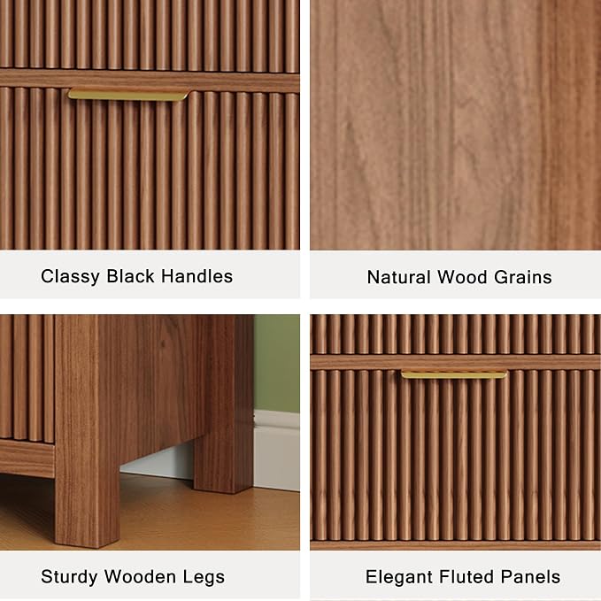 Mid-Century Modern Tall Wooden Dresser - Image 6