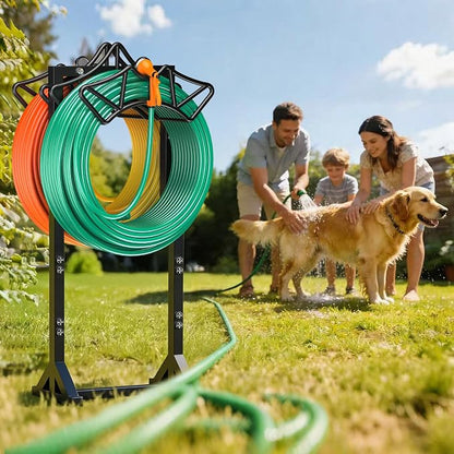 Garden Hose Holder Holds 2 * 160Ft Hoses, Heavy-Duty Freestanding Hose Holder - Image 9