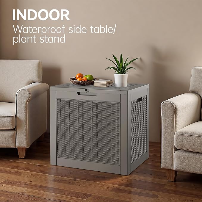31 Gallon Outdoor Storage Deck Box Waterproof, Garden Tool, Backyard Cushion - Image 7