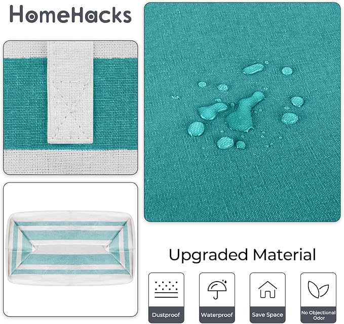 HomeHacks 2-Pack Large Laundry Basket, Waterproof, Freestanding Laundry Hamper - Image 5