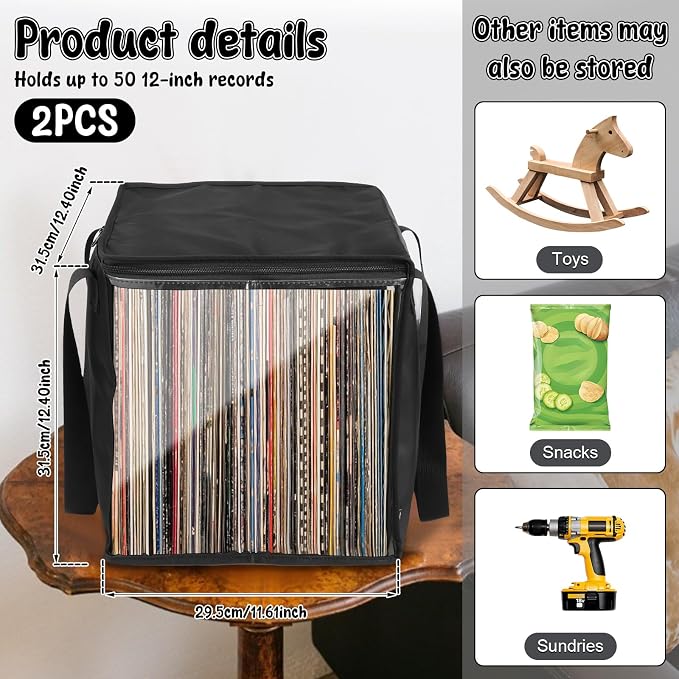 1/4 Pcs Vinyl Record Storage Box - Image 3