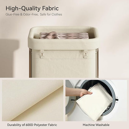 Laundry Basket with Wheels 150L/40Gal, Rolling Laundry Hamper with Steel Fram - Image 5