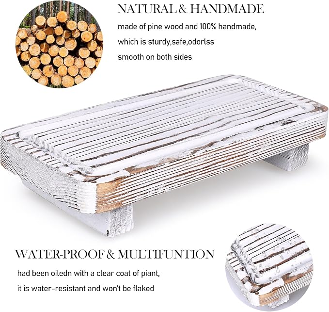 Small White Bathroom Decor Tray - Image 4