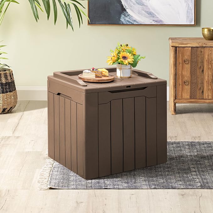 Homall 31 Gallon Resin Deck Box Waterproof Outdoor Storage Lockable Indoor - Image 3