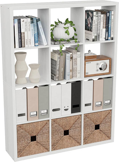 Cube Storage Organizer Bookcase, Decorative 11 inch Open Back Cubical Shelf by VDNEND