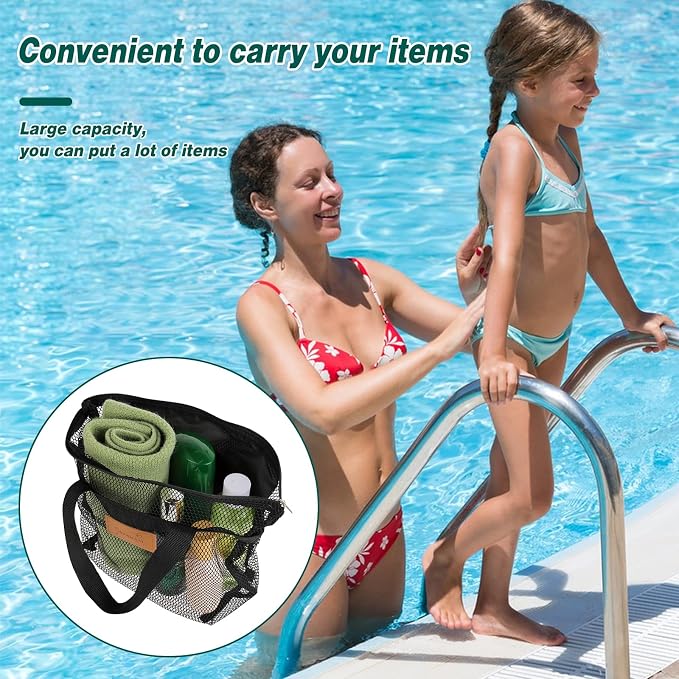 KALIONE Mesh Shower Caddy Bag, Portable Gym Shower Bag, Quick Dry Hanging - Image 7