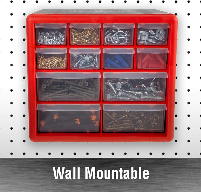Stalwart - 75-ST6067 Storage Drawers-12 Compartment Organizer Desktop or Wall - Image 5