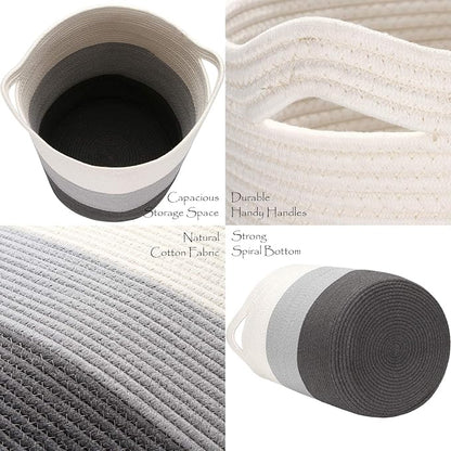 Sea Team Large Size Cotton Rope Woven Storage Basket - Image 5