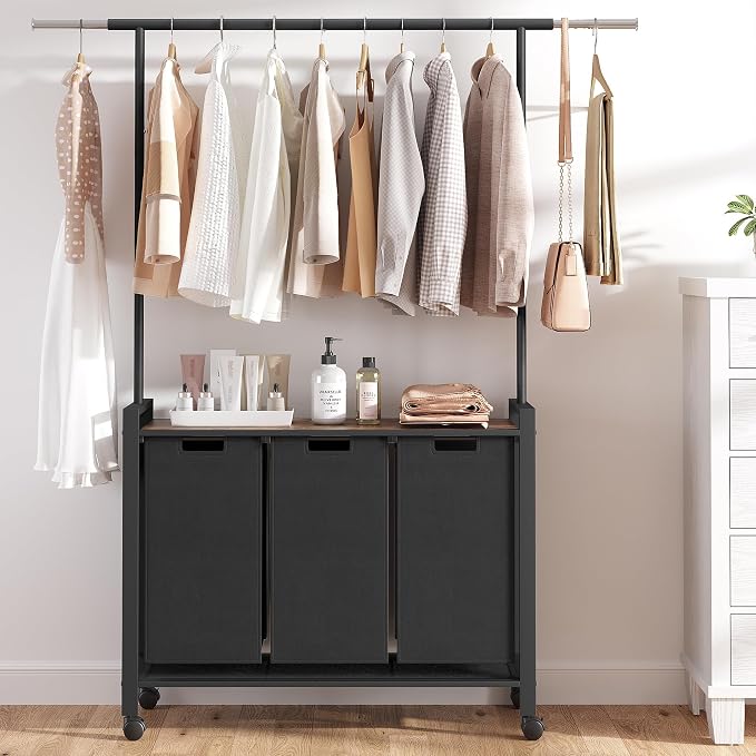 IDEALHOUSE Laundry Sorter, Rolling Laundry Hamper by IDEALHOUSE