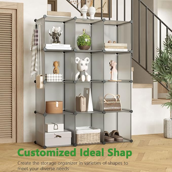 C&AHOME Cube Storage Organizer, 12-Cube Shelves Units, Closet Cabinet, DIY - Image 4